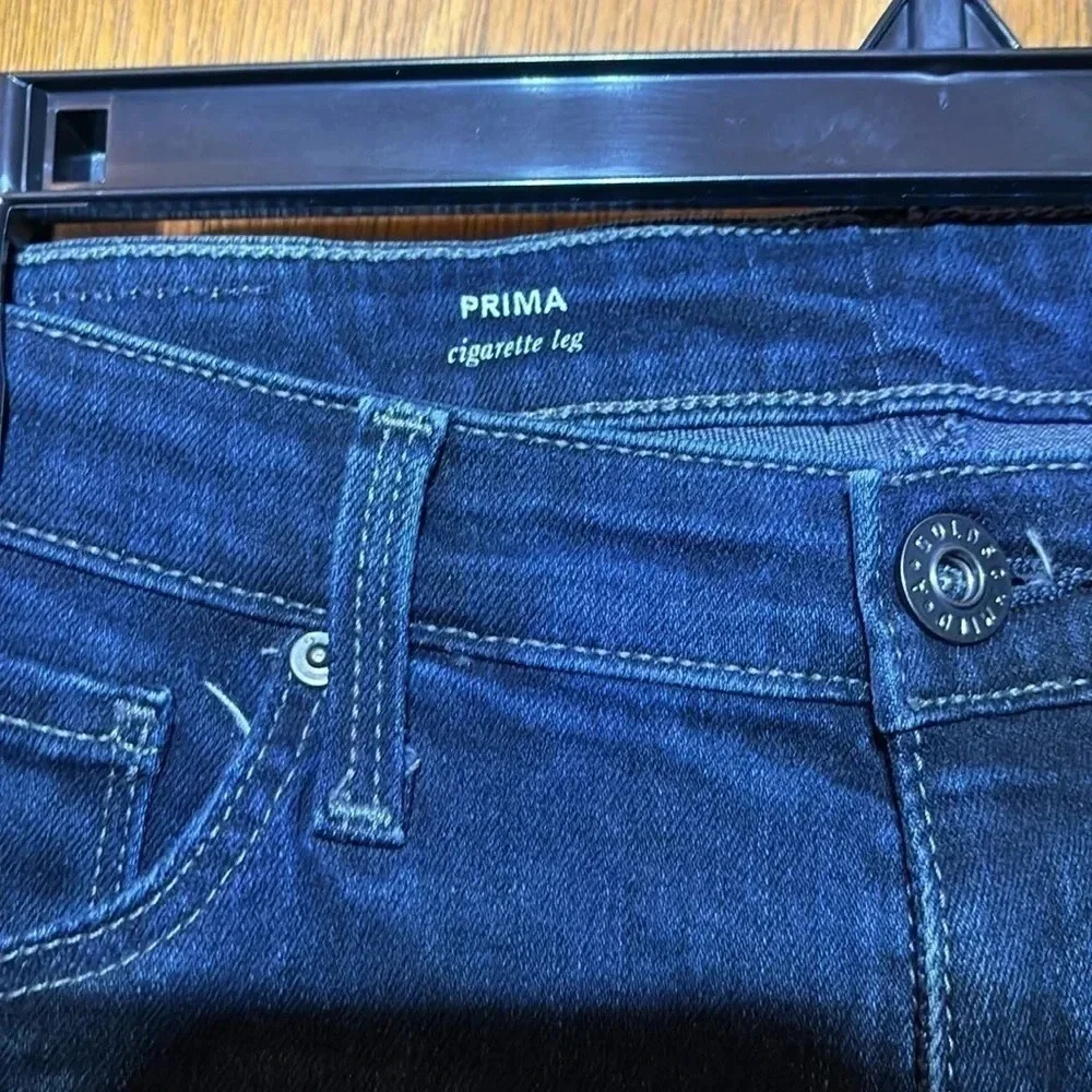AG Adriano Goldschmied Dark Wash Prima Cigarette Leg Jeans Size 25R